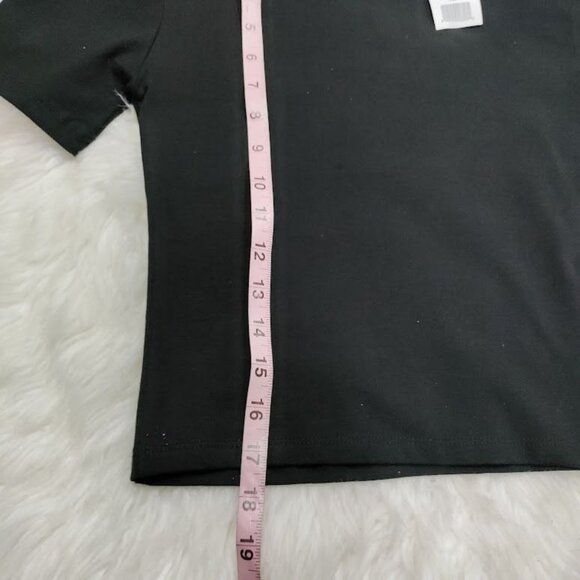 NWT French Connection Black Rallie Cotton Elastane Short Sleeve Crew Tee Size XS - Picture 11 of 11